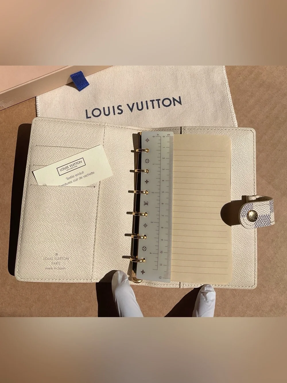 ✅LV AUTHENTIC AZUR UNISEX AGENDA PM SIZE LOUIS VUITTON BOXSET - Picture 3 of 7